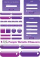 Purple Website Elements Vector