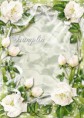Graphic : Frame for photo with white roses - You simply love